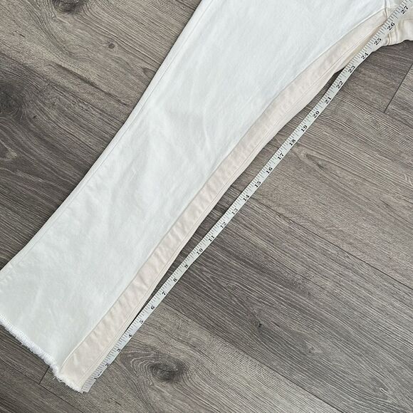 FRAME Le Crop Mini Bootcut Jeans Size 24 Neutral White Western Boho Festival 70s - Picture 12 of 12